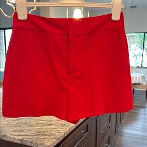 Alice + Olivia Red High Waist Shorts